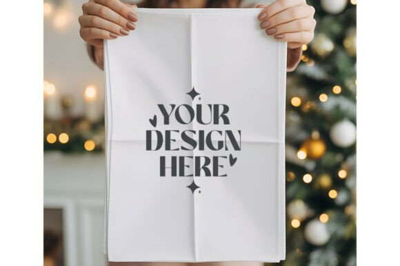 Christmas Kitchen Towel Mockup