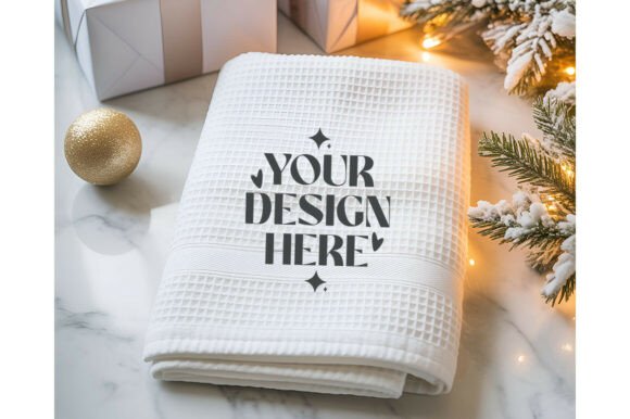 Christmas Kitchen Towel Mockup