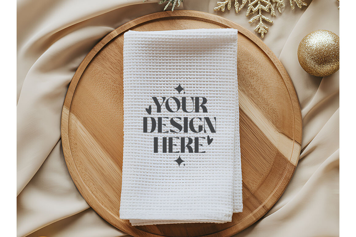 Christmas Kitchen Towel Mockup