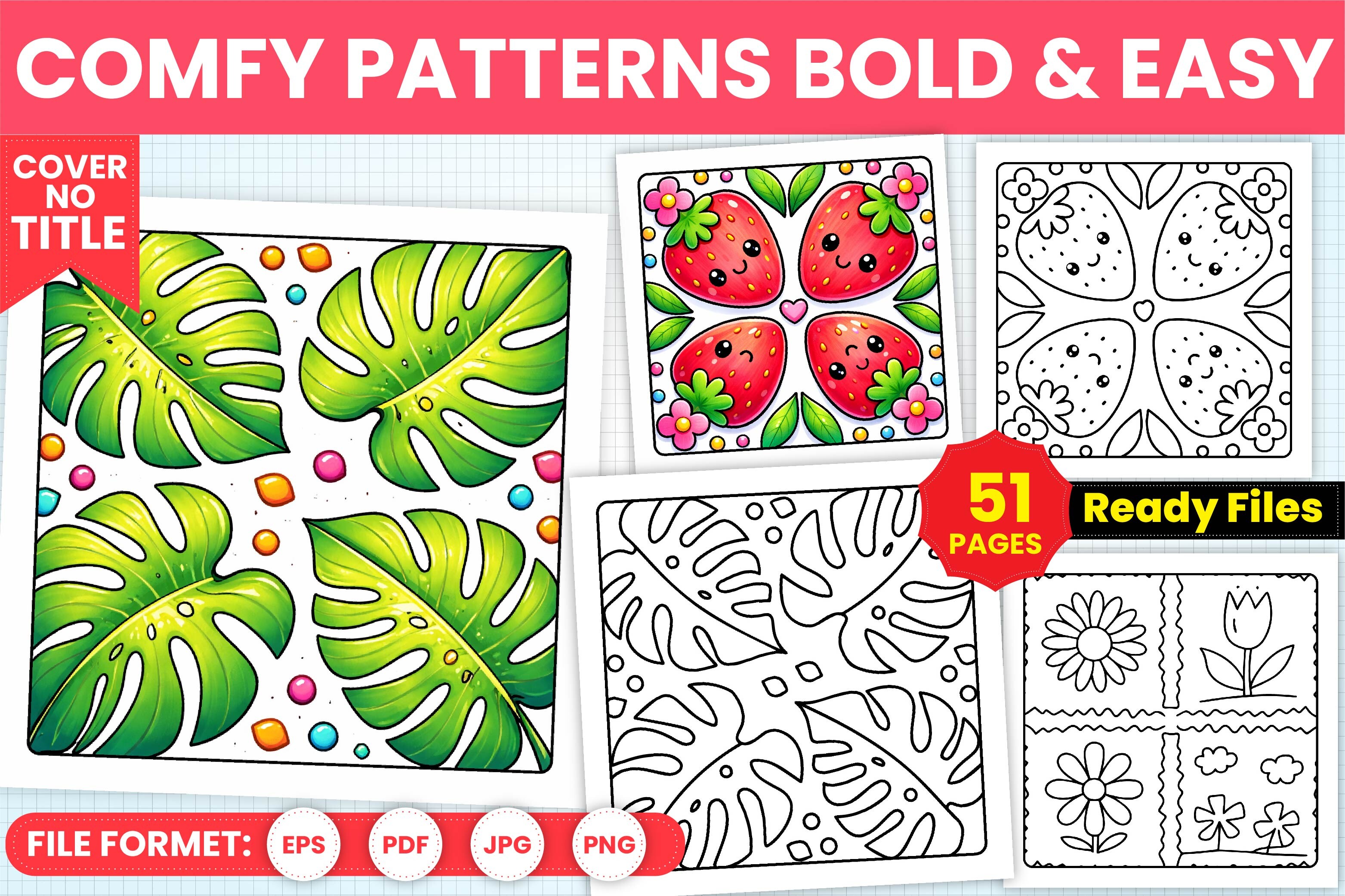 Comfy Patterns Bold Easy Coloring Book