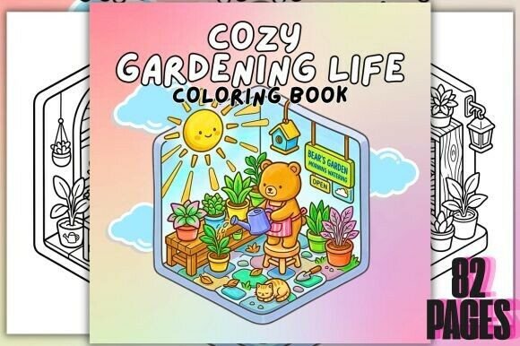 Cozy Gardening Life Coloring Book