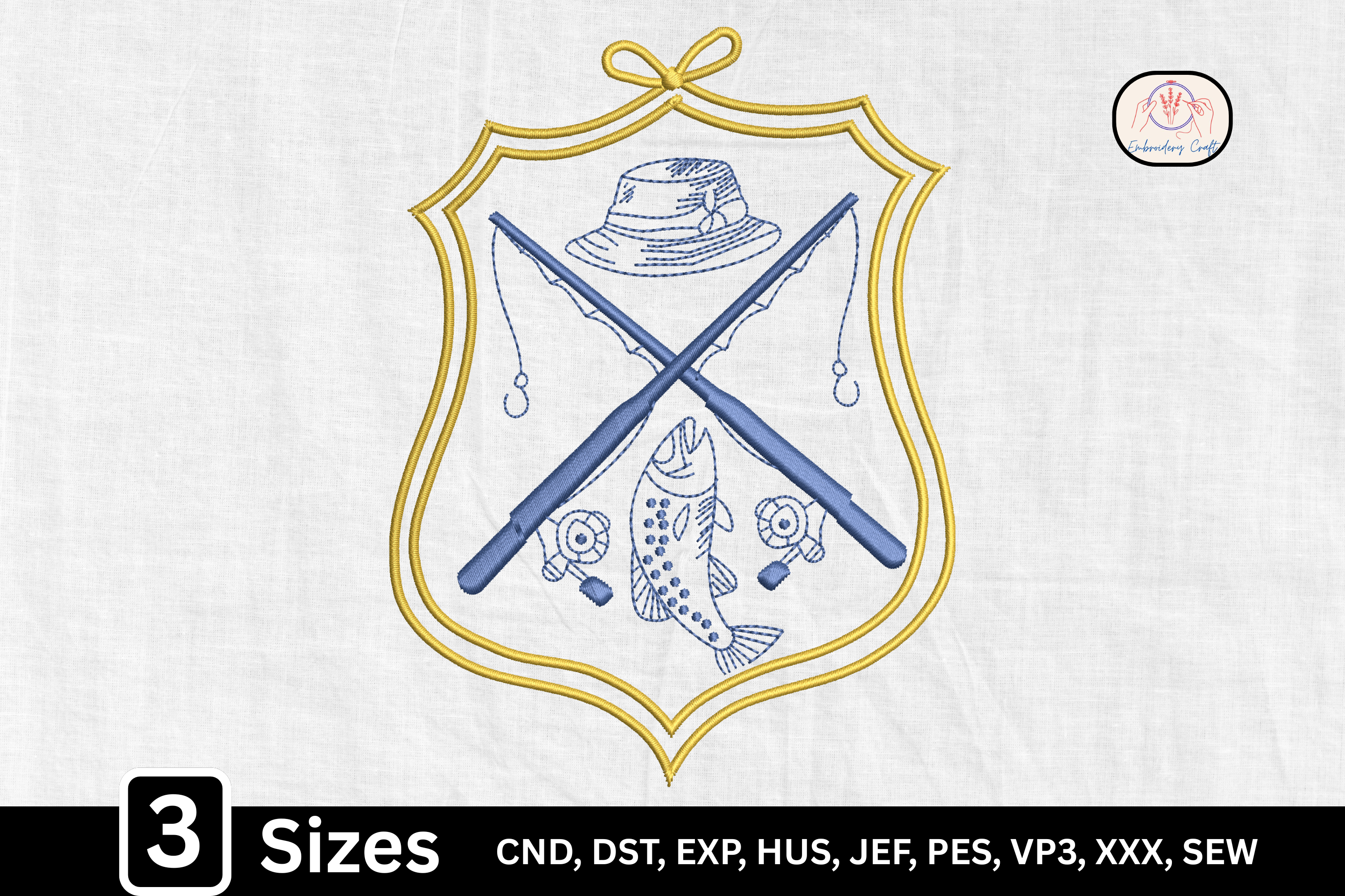 Crossed Fishing Monogram