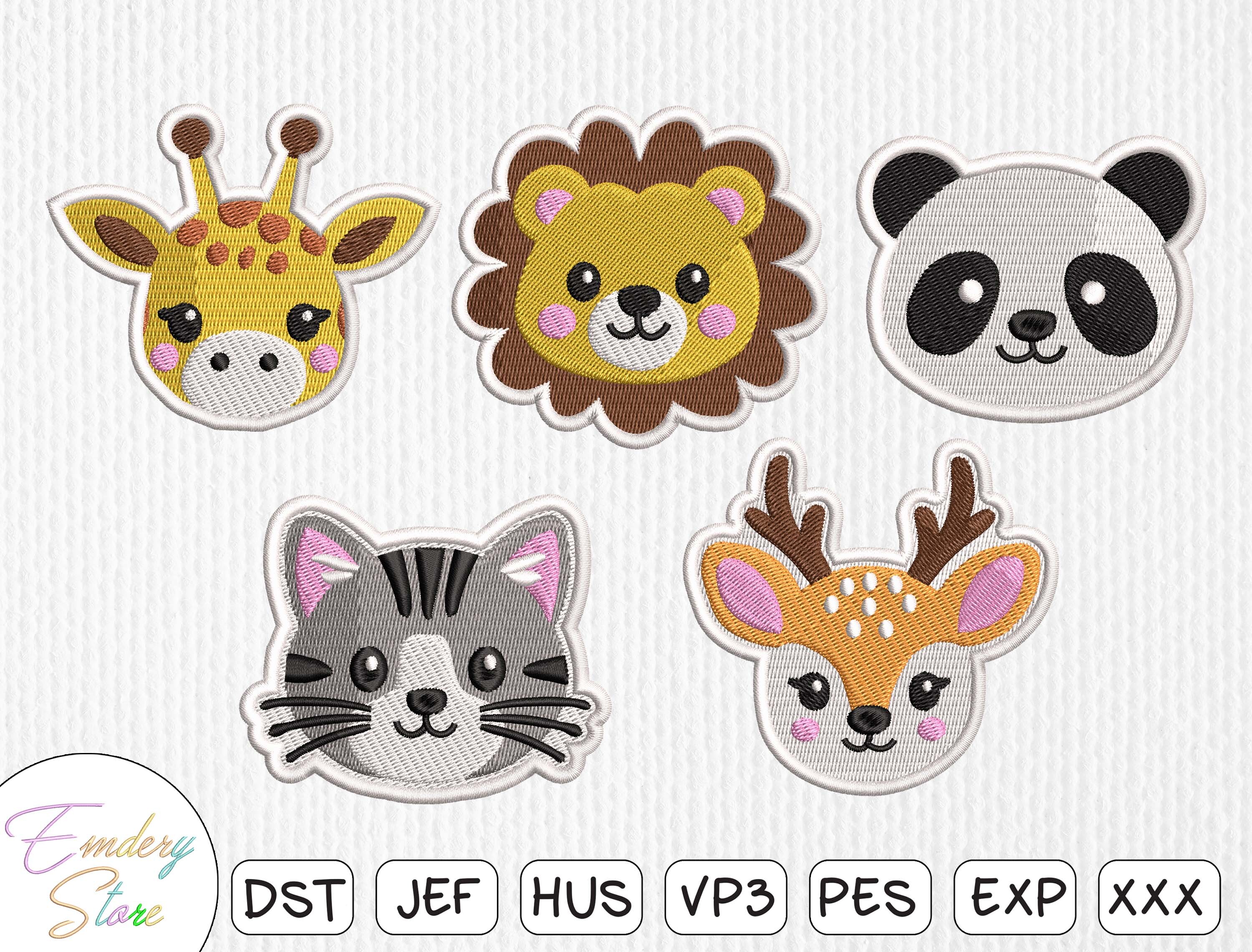 Cute Animal Embroidered Patch Set