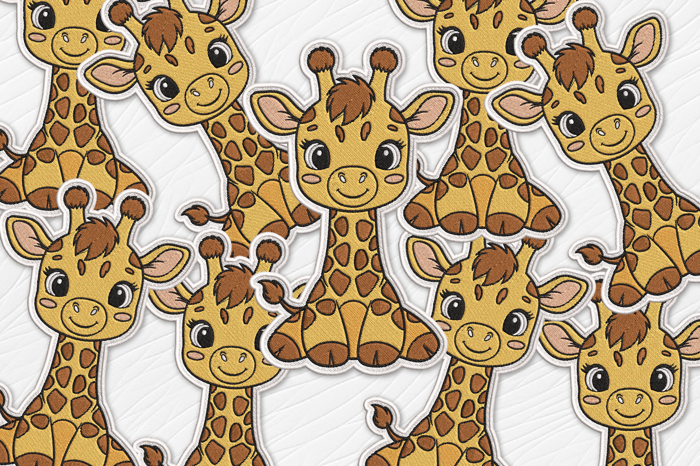 Cute Giraffe Patches Embroidery Design