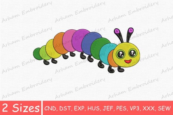 Cute Rainbow Caterpillar, Cute Baby Bug