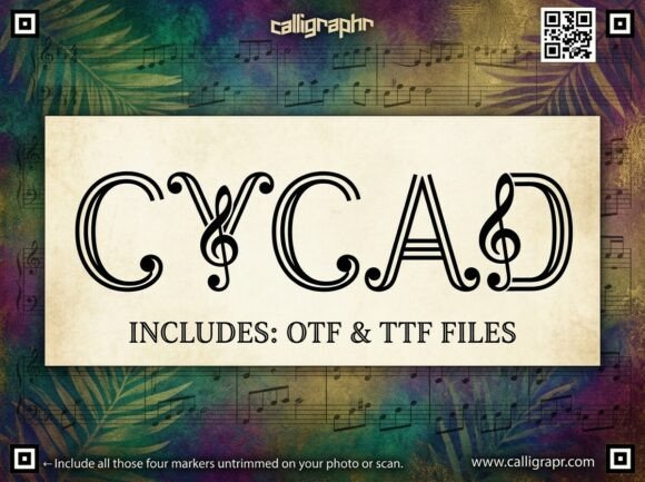 Cycad Font PNG with transparent background - Preview 1