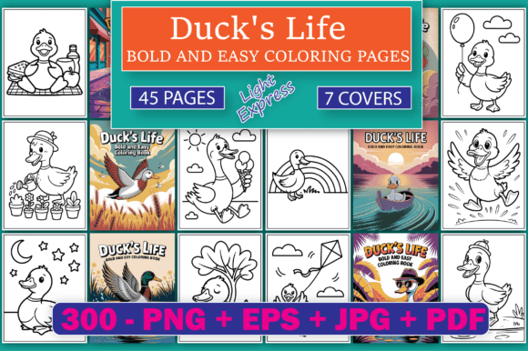 Duck's Life Coloring Pages for Kids