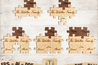 Family Puzzle Sign Laser Cut SVG Bundle · Creative Fabrica