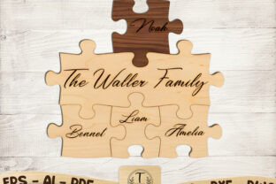Family Puzzle Sign Laser Cut SVG Bundle · Creative Fabrica