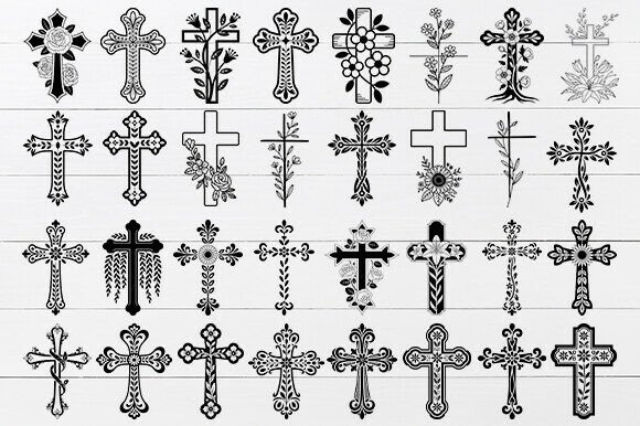 Floral Cross SVG Bundle
