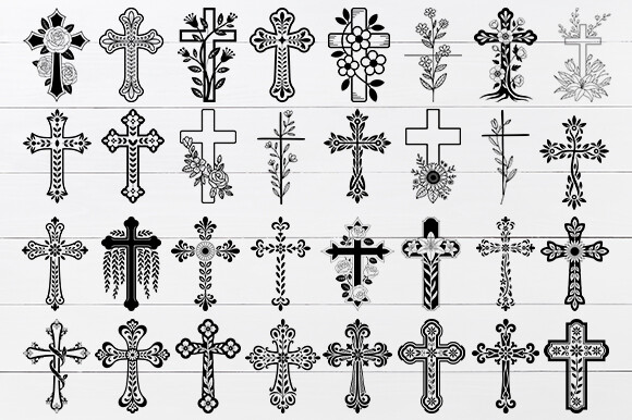 Floral Cross SVG Bundle