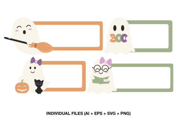 Halloween Ghost Name Tags Labels