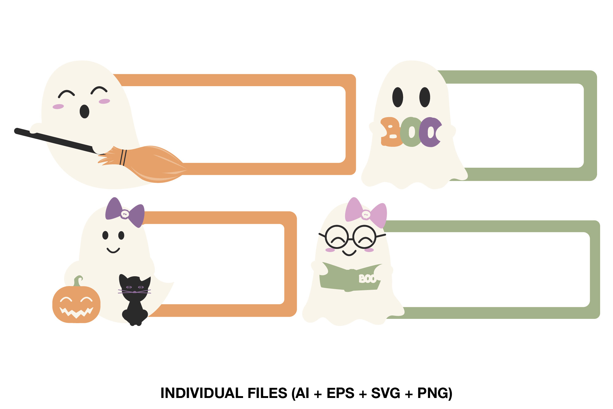 Halloween Ghost Name Tags Labels
