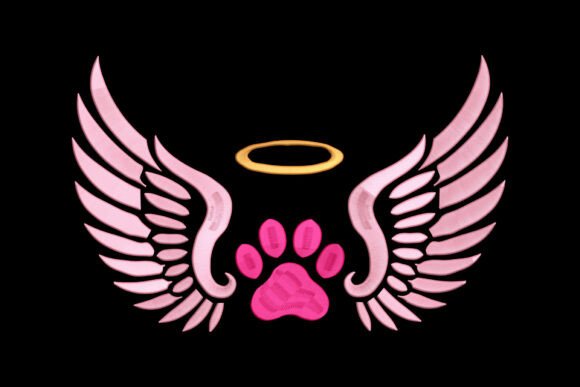 Heart Paw Angel Wings
