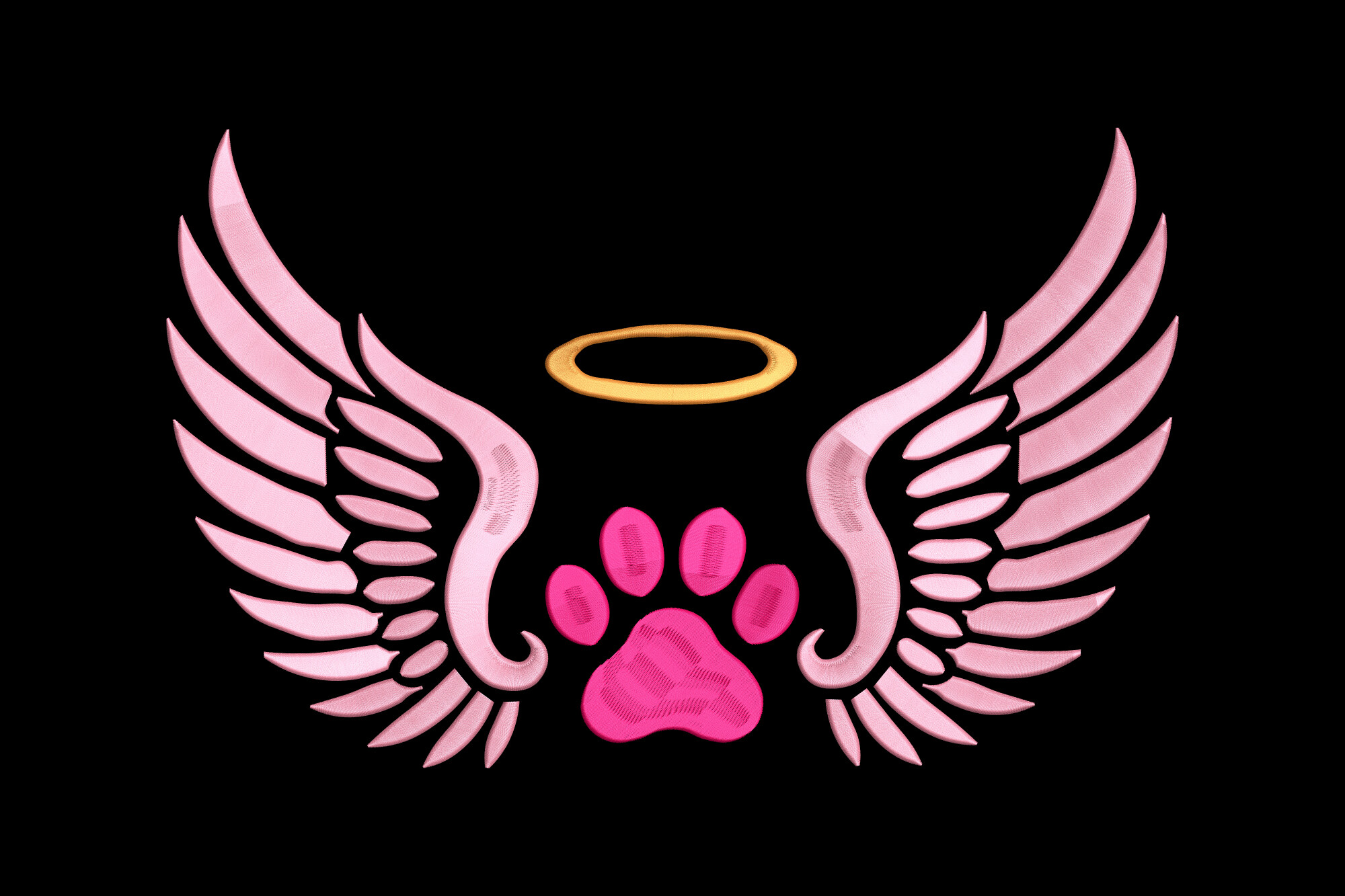 Heart Paw Angel Wings