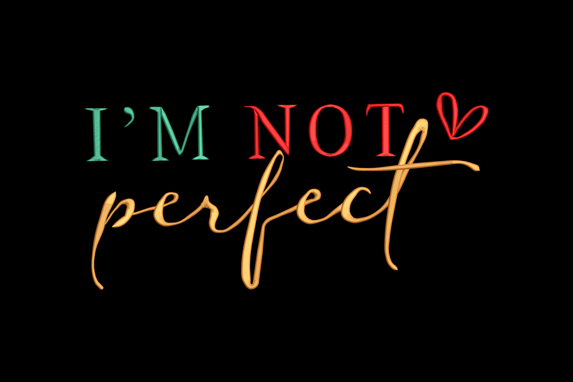 I Am Not Perfect Heart