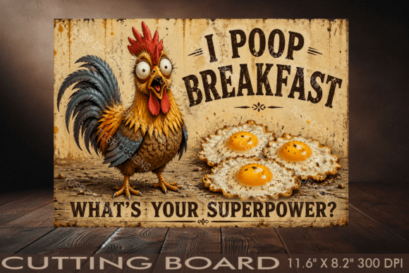 I Poop Breakfast Cutting Board Graphic Crafts By TCSP Designs