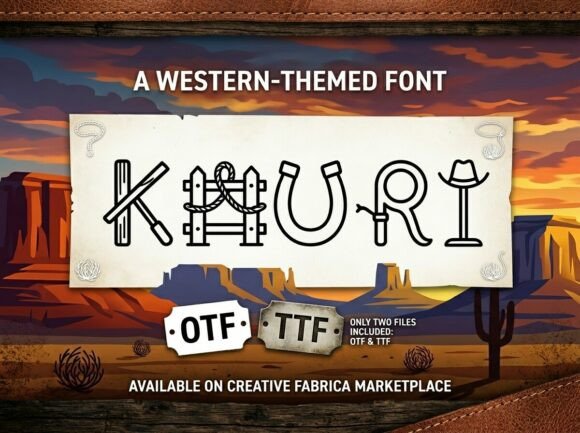 Kauri Font PNG with transparent background - Preview 1