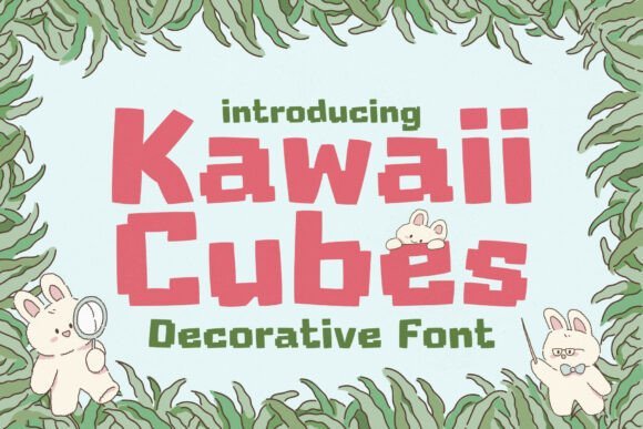 Kawaii Cubes Font font preview - 1