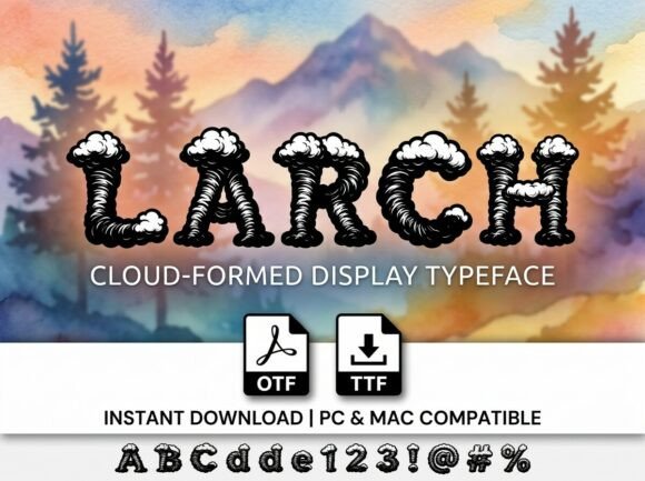 Larch Font PNG with transparent background - Preview 1