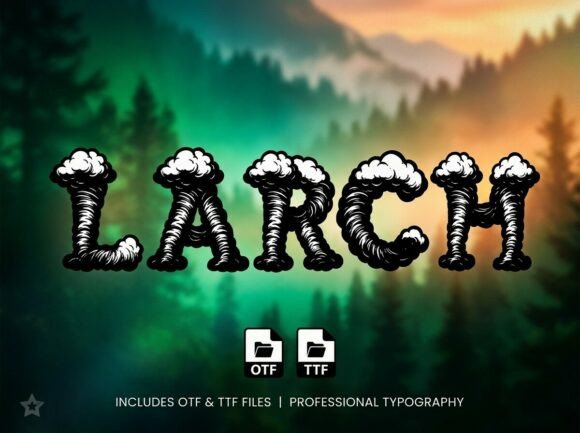 Larch Font PNG with transparent background - Preview 2