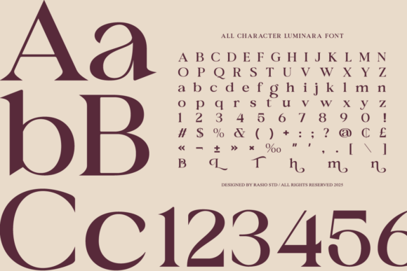 Luminara Font PNG with transparent background - Preview 1