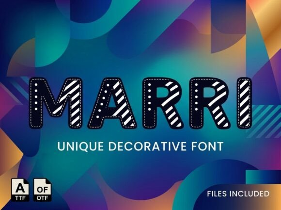 Marri Font PNG with transparent background - Preview 1