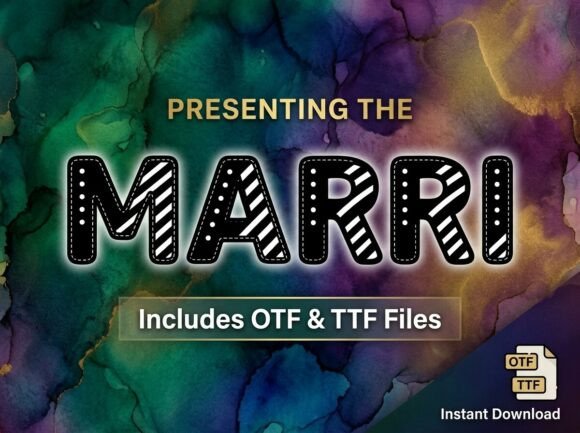 Marri Font PNG with transparent background - Preview 2