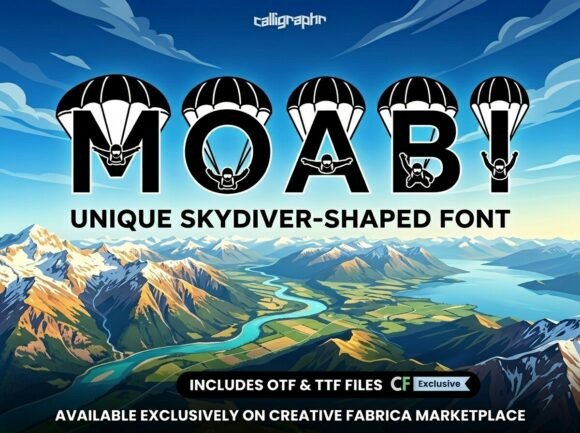 Moabi Font PNG with transparent background - Preview 2