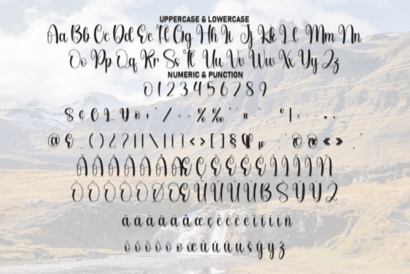 Mockup Highland Font PNG with transparent background - Preview 6
