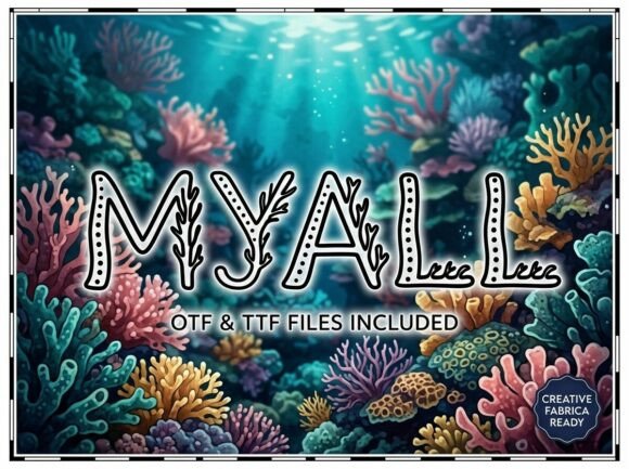 Myall Font PNG with transparent background - Preview 1