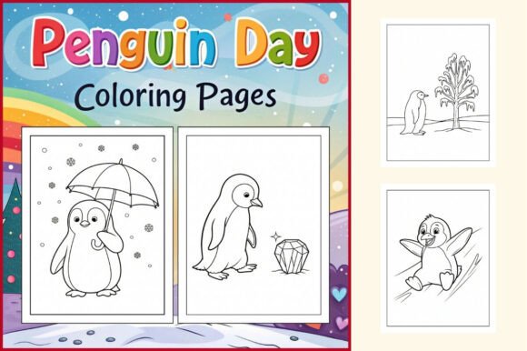 Penguin Day Coloring Pages for Kids