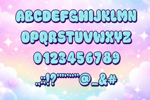 Popper Sparkle Font PNG with transparent background - Preview 1