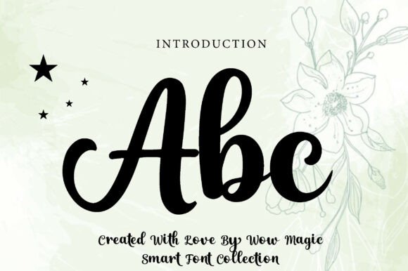 Pretty Alphabet Font PNG with transparent background - Preview 1