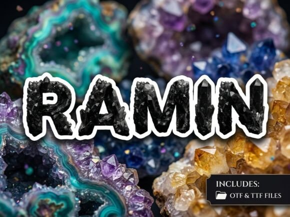 Ramin Font PNG with transparent background - Preview 1