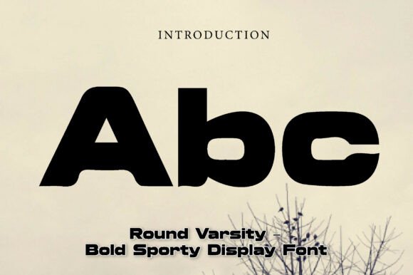 Round Varsity Font PNG with transparent background - Preview 1