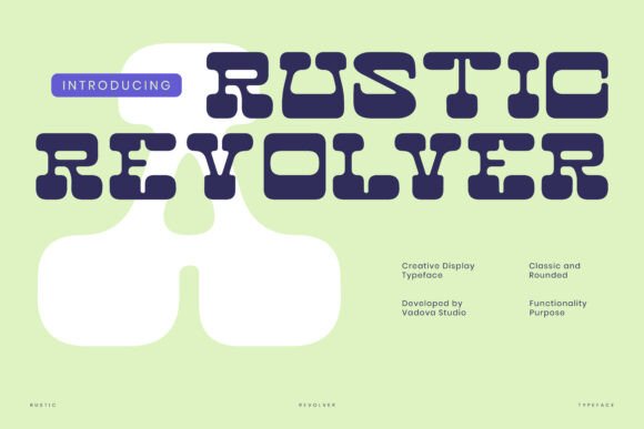 Rustic Revolver Font PNG with transparent background - Preview 3