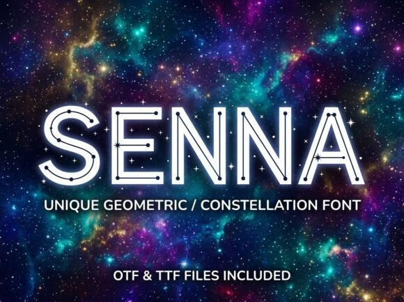 Senna Font PNG with transparent background - Preview 1