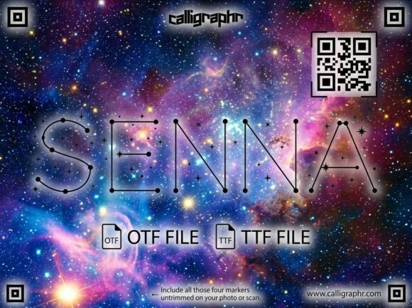 Senna Font PNG with transparent background - Preview 2