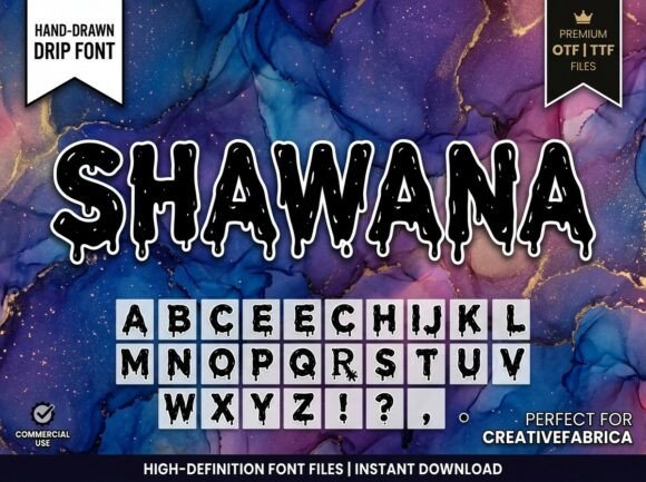 Shawana Font PNG with transparent background - Preview 1