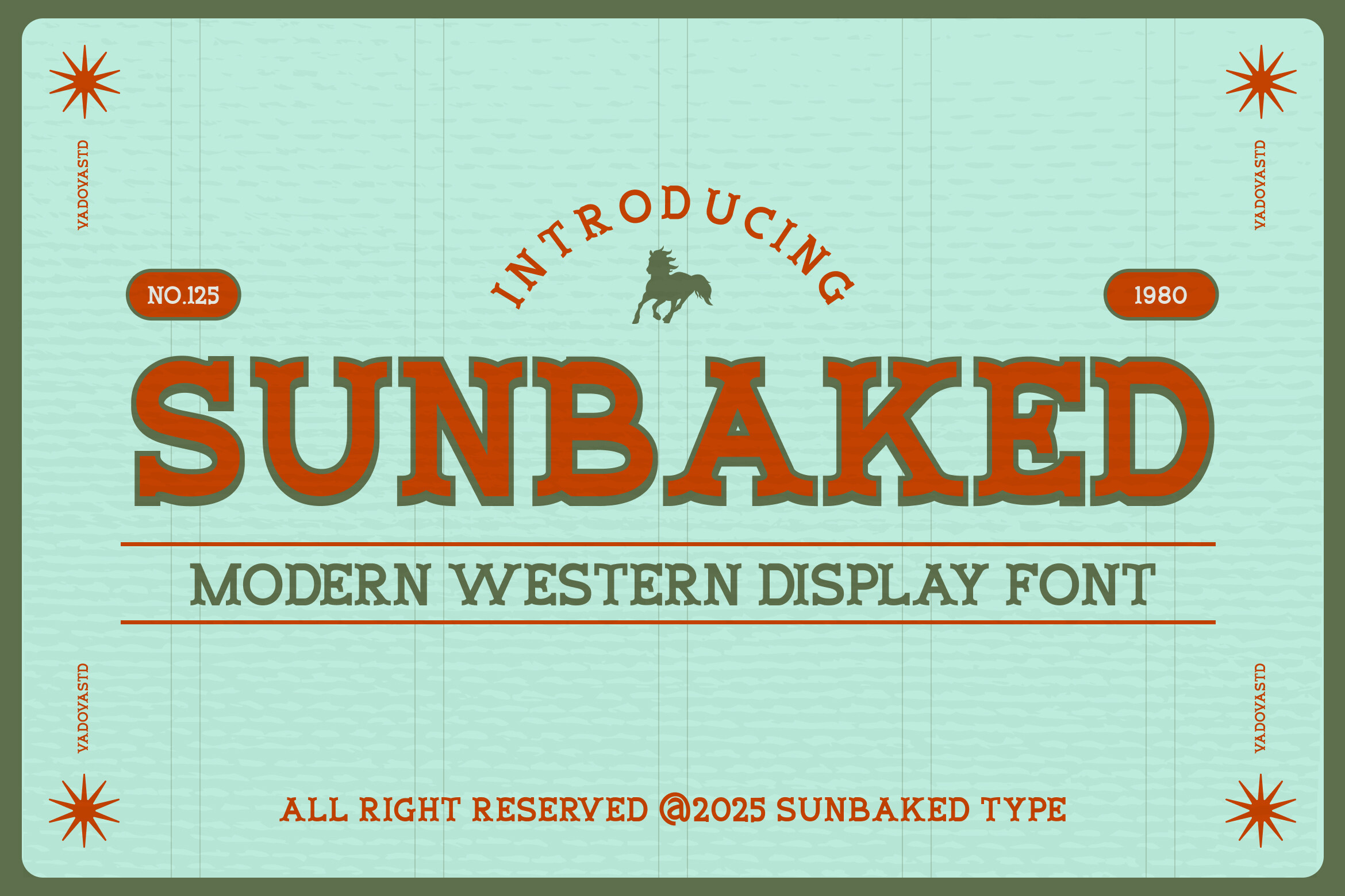 Sunbaked preview: bold western display slab serif