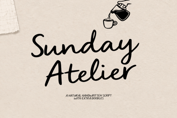 Sunday Atelier Script & Handwritten Font By cocodesign