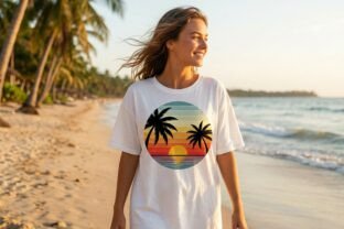 Tropical Sunset Palm Trees Png-svg Graphic by Josehysf · Creative Fabrica