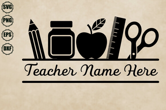 Teacher Svg, Teacher Name Svg