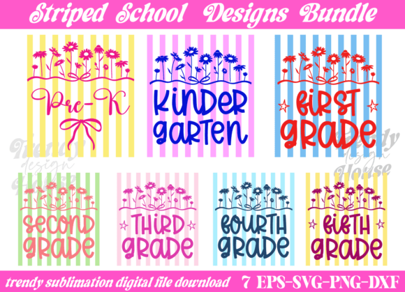 Back to School Teacher Daisy PNG Bundle