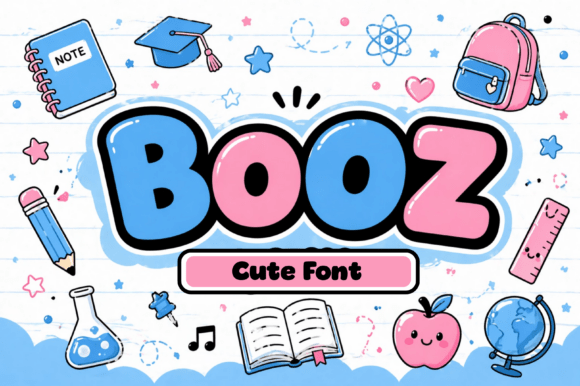 Booz Font - Cute Lettering Fonts