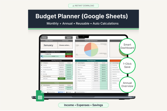 Budget Planner for Google Sheets budget planner
