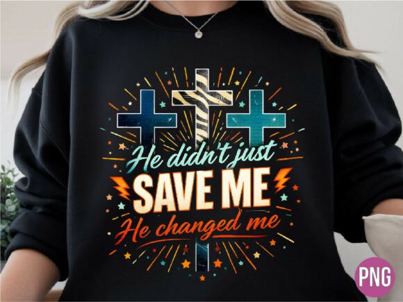 Christian Cross He Changed Me Faith PNG