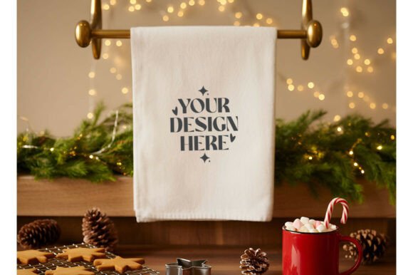 Christmas Kitchen Towel Mockups