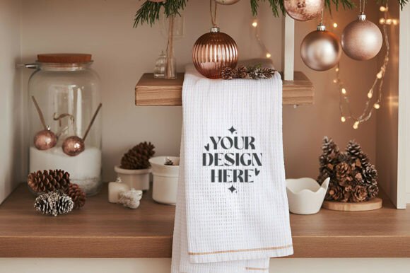 Christmas Kitchen Towel Mockups